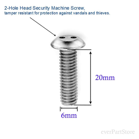 Lock Down Your Rolling Rig With Stainless Steel License Plate Screws Crafted Into Rust Proof Anti Theft Bolts Mounted With Glossy Chrome Caps For A Snug Fit And Zero Hassle Install - 2-hole head security machine screw