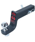2 Inch Trailer Hitch Ball Mount Kit With 2 Inch Ball And 5/8 Inch Hitch Pin 4 Inch Drop Fits 2 Inch Receiver Matte Black