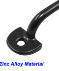 Close-up of 20 Pack Mini Vintage Cabinet Pull Handles Black Zinc Alloy 60mm Length with hole, labeled 'Zinc Alloy Material'