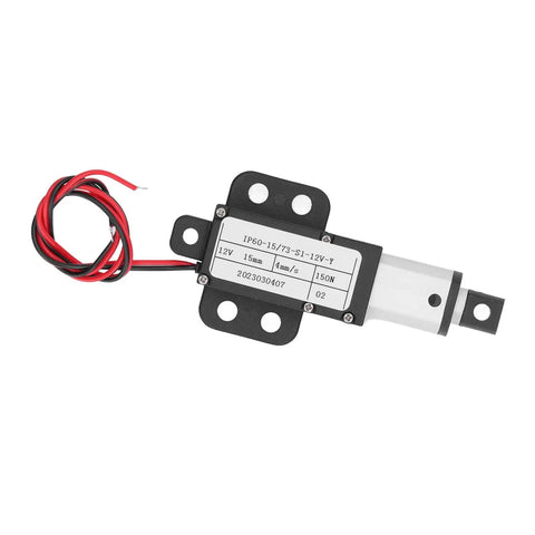 Compact 15mm Stroke Linear Actuator 12V 150N Thrust with built-in limit switch and aluminum alloy body for home automation
