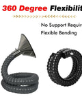 Premium Rock Solid Ultra Heavy Duty 360 Flex Welding Smoke Extractor Hose With Stainless Hood For Hardcore Shop Tasks Grey articulated hose with flexible stainless hood.