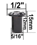Premium M6 X 15mm Black Hex Socket Cap Bolts And Nut Hardware Kit With Four Millimeter Allen Wrench, detailed view of bolt dimensions.