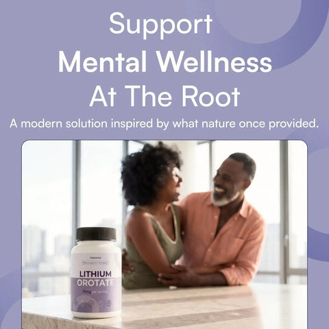 Lithium Orotate 10mg Trace Mineral Supplement For Daily Balance And Sharp Focus, Low-Dose Highly Absorbable Formula.