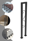Rock Solid Heavy Duty U Shaped Stair Handrail Featuring Kickstand Style Widened Base And Weatherproof Zinc Coating for indoor and outdoor steps.