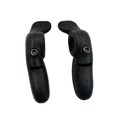 Bar End Grips For 22.2mm Handlebars Ergonomic No Slip End Caps For MTB And City Bikes Universal Clamp Soft Krayton Surface Ultra Comfy Grip Durable And Lightweight One Pair, shown from top view