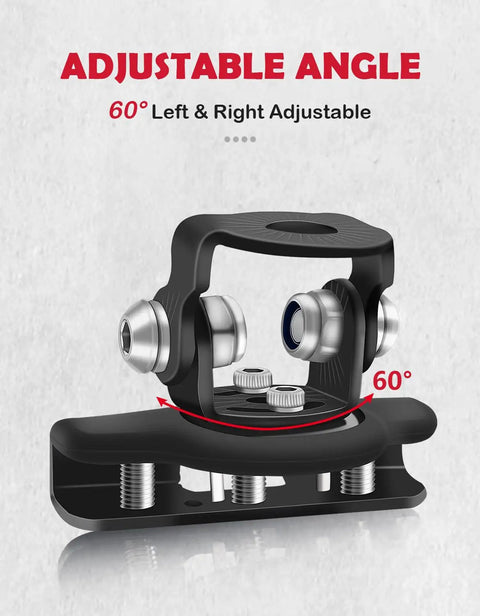 Adjustable angle view of Universal Led Light Bar Hood Mounts Nondestructive Installation 304 Stainless Steel Black Finish