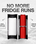 Double Wall Vacuum Insulated Stainless Steel Can Cooler Holding Two Standard Twelve Oz Beer And Soda Cans Keeps Your Drinks Ice Cold Four Plus Hours, showing two cans inside.