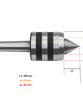 MT2 Live Tailstock Center Medium Duty 2MT For High Speed Turning CNC Work showing side view, 60 degree point, steel build.