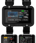 Descent X50i Premium Dive Computer Bundle with 3 inch color touchscreen displaying dive data and charts.
