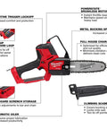 M18 FUEL Hatchet 8 Inch Pruning Saw Bare Tool Only - Ultra Lightweight Under 5 Lbs, ergonomic grip, Powerstate brushless motor