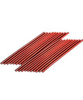 20 Piece Bendable Car Air Vent Decoration Strips, Waterproof Red Trim For Vent Outlets, shown laid out in stack