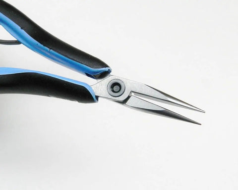 Smooth Jaw Snipe Nose Pliers for Jewelry Making and Crafting, 6.24 inch length, 0.8mm tip, ergonomic Micro-Touch handles