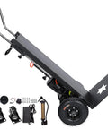 Heavy Duty Electric Stair Climbing Dolly 1500W Motorized Stair Climber Cart Handles Up To 880 Lbs Loads, black with accessories