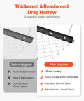 Comparison of upgraded Heavy Duty Drag Harrow 4x5 Ft Chain Harrow Built Tough For Landscape Leveling and Sod Prep, Q235 Steel Build