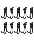 Heavy Duty J Hooks For Slatwall And Track Systems, Steel Garage Hangers For Garden Hose And Tools displayed on white background