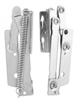 Close-up of Two Pack 80 Degree Steel Spring Door Hinges Lift Hinges For Cabinets Closets Wardrobes And Sofas Durable Heavy Duty