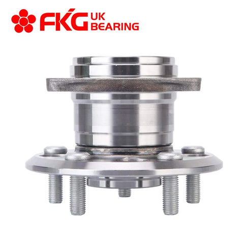 Rear Wheel Hub Bearing Assembly For 2001 2002 2003 2004 2005 RAV4 AWD, 5 Lug, side view, showing metal construction and bolt pattern