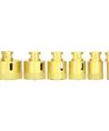 Top Rated Ftvogue Brazed Core Drill Hole Saw Set With 6 Pieces For Cutting Glass Tile Marble Granite Smoothly And Cleanly Without Breaking Edges On Your DIY Home Projects, gold dry core bits