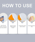 Instructions for using Drywall Patch Repair Kit With Quick Drying Putty, Wall Repair Paste And Scraper with step-by-step visuals.