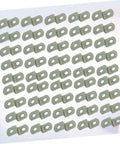 Close-up of 150 back panel connectors from Picture Frame Hardware Kit With 150 Back Panel Connectors And Hanging Frames Small Melon Slices