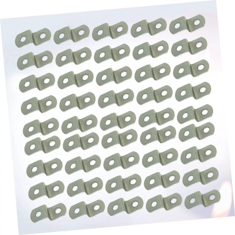 Close-up of 150 back panel connectors from Picture Frame Hardware Kit With 150 Back Panel Connectors And Hanging Frames Small Melon Slices