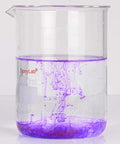 500ml beaker from Five Size Borosilicate Griffin Low Form Beaker Set For Lab And Home Use, showing purple liquid mixing inside.