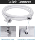 Universal Twin Tub Washing Machine Hose Kit with quick connect and faucet adapters for easy hookup displayed in set.