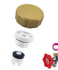 All In One Universal Outdoor Faucet Repair Kit With Teflon Tape Vacuum Breaker Replacement Anti Siphon Frost Free Hose Bib Sillcock Valve One Pack DIY Friendly Easy Install For Leaks And Low Water Flow components displayed