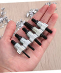 86 Piece Heavy Duty Rivnut Tool Kit With Metric Rivet Nuts And Threaded Inserts For Auto Repair DIY Projects Featuring Non Slip Handle And Carrying Case M5-M8 inserts in hand