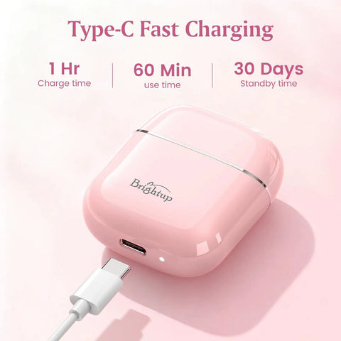 Painless Facial Hair Removal For Women Electric Shaver With Smart Sensor USB-C charging pink case on pink background