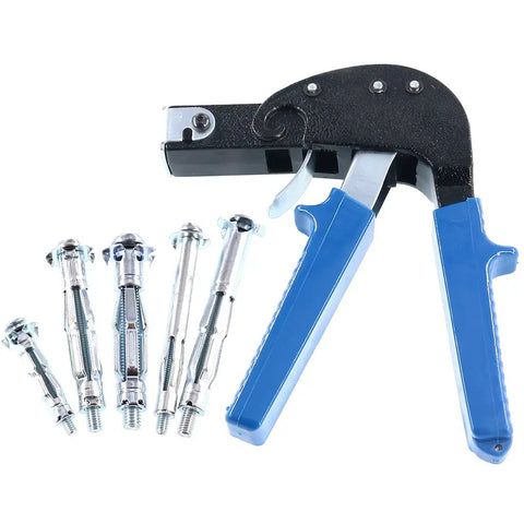 Heavy Duty Wall Anchor Gun Kit With Molly Bolts And Hollow Drive Anchors 18 Piece Assortment For Cavity Walls And Plasterboard Fixing