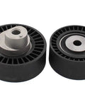 Beefed Up Pack Of 3 Drive Belt Tensioner Idler Pulleys Kit For BMW Vehicles including two visible pulleys