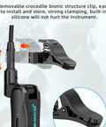 Two Point Four G Wireless Clip On Saxophone And Brass Instrument Microphone System showing removable crocodile clip.