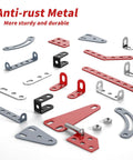 Anti-rust metal parts from Hands On Model Car Building Kit For Kids 8 To 12 With 287 Metal Parts Nuts Bolts And Tools STEM Vehicle Assembly Toy