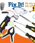 Kids Real Tools Set 30 Piece Builders Kit With Tool Box Hammer Phillips And Flat Screwdrivers Clamps Gloves Safety Goggles