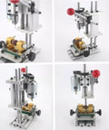 7-Speed Bench Drill Press For Jewelry Making Adjustable Hole Machine Drilling Ivory Silver Crystals Jade Agate Amber Crafts showing detailed assembly and motor.