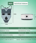 Digital Pupillometer For Eye Exams 50 To 80 Mm PD Meter With Auto Shutoff And Memory Function CE Approved Pro Grade Optical Tool For Eye Docs And Clinicians front and side view with dimensions