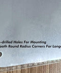 Top Shelf Aluminum Confined Space Warning Sign Permit Required Do Not Enter Built Like A Tank Heavy Duty Safety Plaque showing pre-drilled holes and rounded corners.