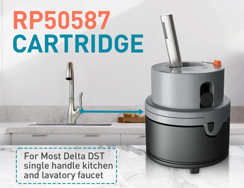Single Handle Faucet Cartridge Replacement For Diamond Seal DST Models with 36 Mm Motion Cartridge and Bonnet Nut