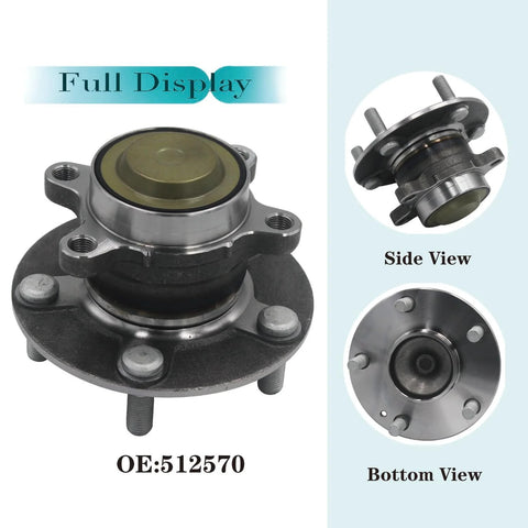 Rear Wheel Bearing and Hub Assembly 512570 Fits Honda Civic 2016 2021 and Insight 2019 2022 OEM Quality Wheel Hub Replacement
