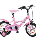 Pink kids bike with Colorful Clip On Flower And Butterfly Spoke Decorations For Kids Bicycles Universal Fit Easy Snap On Spoke Accessories