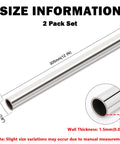 Livabber 304 stainless steel round tube, 7/8 in OD, 0.06 in wall, 12 in length, 2-pack