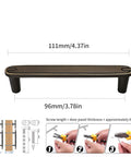 Four Pack Three Point Eight Inch Coffee Antique Brass Cabinet Pulls Handles For Kitchen Cupboard Wardrobe Closet Vanity Drawers