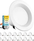 16 Pack 4 Inch Recessed LED Can Lights Dimmable Wet Rated IC Insulated Downlights 750 Lumens 5 Color Temperatures 2700K To 5000K CRI 90 10W Equivalent 60W ETL Listed Install In A Snap product layout