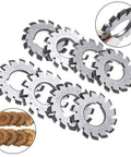 8 Pc Gear Cutter Set In High Speed Steel For Milling Machines, 20 Degree Pressure Angle, Disk Shaped Cutters With 18 Teeth