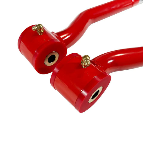 Rear Adjustable Upper And Lower Control Arms And Track Bar Kit For 2007-2014 GM SUVs Suburban 1500 2500 Avalanche Tahoe Yukon Cadillac Escalade Direct Fit Heavy Duty Replacement For Everyday Towing And Off Road, red adjustable control arms