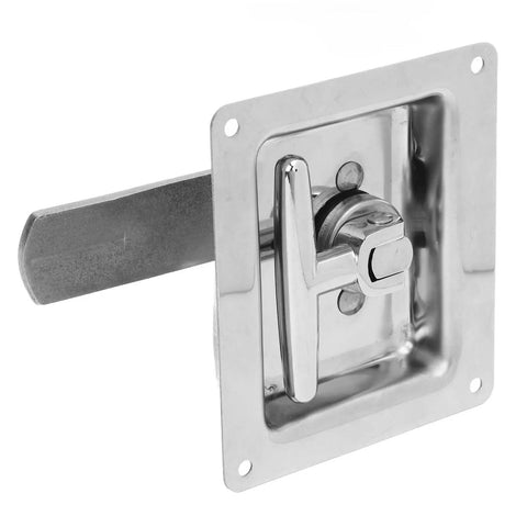 Foldable T Handle Latch Built Hella Tough For Truck Toolboxes And Camper Vans Rock Solid stainless steel latch with mirror finish.
