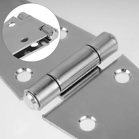 Close-up of 4 Pack Heavy Duty Gate Hinges for Wood Fence and Outdoor Doors Galvanized Iron 100mm 4 Inch Rugged Outdoor Hardware