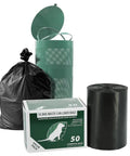 Commercial Grade Dog Waste Station Liners 1 Roll of 50 Bags Standard 26 W x 33 L 10-13 Gallons Heavy Duty 1.1 Mil Thick Black Opaque