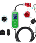 Portable 22Kw 32A Three Phase Type Two Electric Vehicle Charger With Wifi App Control showing charging station features and accessories.